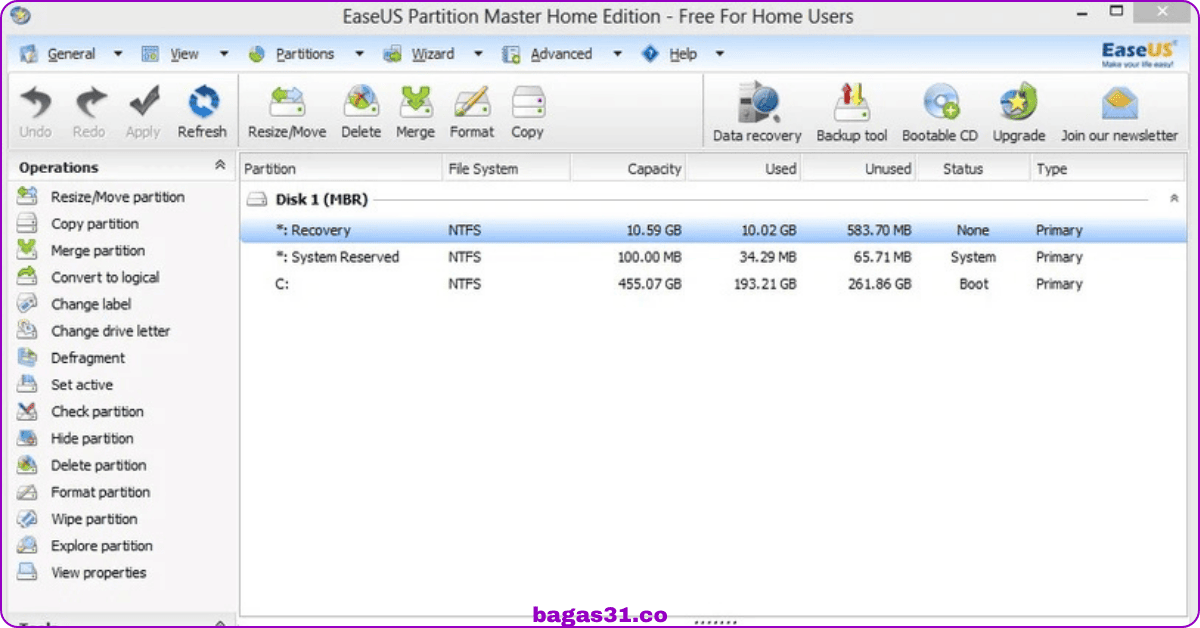 Download EaseUS Partition Master Bagas31